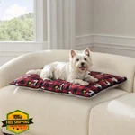 Berkshire Peanuts Large Dog Bed Snoopy Buffalo Plaid Suedemink Fleece Mat. Fixed Price $125.99.
