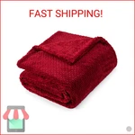 Pavilia Soft Fleece Burgundy Dark Red Throw Blanket For Couch, Lightweight Plush. Fixed Price $23.63.