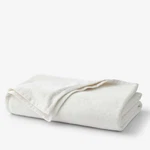 Cotton/acrylic Fleece Blanket - White, Full/queen.... Fixed Price $95.00.
