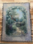 Morning Butterfly Peaceful Garden Inspirational Afghan Throw Tapestry Blanket. Fixed Price $19.89.