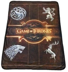 New Golden Logo Game Of Thrones Smooth Fleece Gift Throw Blanket Silver Sigils. Fixed Price $24.04.