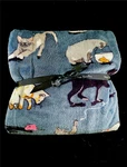 Vera Bradley Essential Throw Blanket Cats Meow Kittens Blue Soft Fleece 50X80NEW. Fixed Price $30.00.