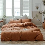 Amwan Jersey Knit Cotton Duvet Cover Set Solid Pumpkin Color, Luxury Soft Com.... Fixed Price $65.54.