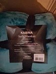 Karina Soft Blanket King Size Polyester Teal Dark Grey Solid Color. Fixed Price $20.59.