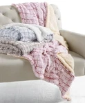 Royal Luxe Reversible Micromink To Faux-sherpa Purple Tie-dye Throw 50" 60". Fixed Price $20.00.