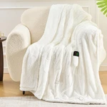 Greenoak Heated Electric Blanket Throw, Faux Fur Sherpa Heating For S.... Fixed Price $57.81.
