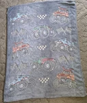 Oeko-tex Monster Truck Kids Fleece Throw Blanket 38" 50". Fixed Price $18.00.