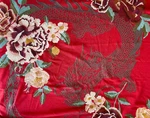 Bnwt Johnny Was Dragon Throw Blanket Cozy Embroidery Reversible Red 50"X70" $398. Fixed Price $318.40.