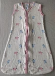 Organic Muslin Wearable Zip Blanket Little Journey Pink Birds 6-12 Mon 16-24LBS. Fixed Price $17.99.