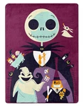 Nightmare Before Christmas Psychedelic World Silk Touch Throw Blanket, 46" X 60". Fixed Price $21.95.