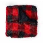 De Moocci Buffalo Plaid Fuzzy Faux Fur Throw Blanket, Very Warm And Soft, 50X60. Fixed Price $33.00.