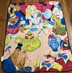 Alice In Wonderland Throw Blanket *disney *mad Hatter *tea Party Fleece *covers. Fixed Price $11.99.