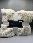 Hudson Park Collection Sheepskin Faux Fur Throw Blanket - Cream. Fixed Price $65.00.