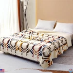 Boho Sherpa Throw Blanket 60''X80'', Cozy Fleece For Bed, Couch, Office, Camping. Fixed Price $63.96.
