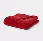 Threshold Full/queen Knit Chenille Reverse Faux Fur Blanket Red. Fixed Price $28.99.