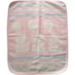 Vintage Beacon Pink White Teddy Bear Balloon Baby Blanket Pastel Stripe Wpl 1675. Fixed Price $53.20.