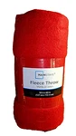 Nwt Walmart Mainstays Fleece Throw Blanket 50"X 60" Red W/blue Thread Gift 605. Fixed Price $17.99.