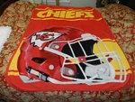 Kansas City Chiefs Nfl Football Fleece Throw Toddler Blanket. Fixed Price $29.95.