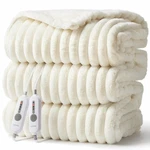 Garveehome Electric Blanket King, Heated Dual Control Cozy Faux Rabbi.... Fixed Price $145.81.