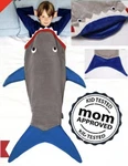 Kids Shark Blanket Tail Cosy Snuggle Sleeping Throw For Boys & Girls Xmas Gifts. Fixed Price $15.19.