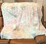 Minky Blanket Throw Aspyn Grove-greens & Pinks *nwt* Luxurious Softness 44X58. Fixed Price $79.99.