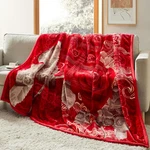 Luxurious Korean Mink Blanket - Queen Size Velvet Fleece Maroon 79X94 Inches. Fixed Price $91.99.