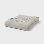 Threshold Full/queen Gray Sweater Knit Bed Blanket. Fixed Price $22.99.