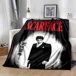 Scarface-inspired Flannel Blanket Cozy Polyester Throw With All Acino. Fixed Price $12.99.