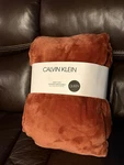 Calvin Klein Solid Fleece Oversized Queen Blanket. Fixed Price $70.00.