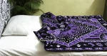 Purple Burning Sun Twin Quilt 100% Cotton Filled Single Quil, Reversible Blanket. Fixed Price $48.35.