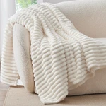 Bedelite Fleece Throw Blanket For Couch - 300GSM Soft & Warm Fluffy Cream Whi.... Fixed Price $21.26.