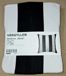 Ikea Vargyllen Cushion Throw Pillow Cover Black White Stripe 20"X Boho New. Fixed Price $20.45.