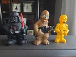 Star Wars 2008 Lucas Film Disney Vinyl Figures Lot Of 3 Bath Water Toy Set. Fixed Price $8.00.