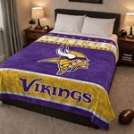 Minnesota Vikings Nfl 60" X 80" Plush Throw Blanket, Soft & Warm. Fixed Price $59.99.