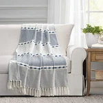 Lush Decor Herringbone Stripe Woven Tassel Yarn Dyed Cotton Throw Blan.... Fixed Price $72.24.