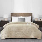 Brookstone King Heated Micro Herringbone Blanket Taupe. Fixed Price $50.99.