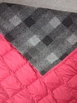 Eddie Bauer Goose Down Throw Blanket 55X50 Red Puffer Quilted Buffalo Plaid. Fixed Price $79.99.