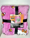 Sanrio Hello Kitty Full/queen Candycorn Halloween Blanket - 90X90. Fixed Price $35.00.