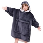 Yescool Wearable Blanket Hoodie Kids, Oversized Child, Grey. Fixed Price $36.50.