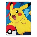 Pokemon Pikachu Pokeball Throw Blanket, Micro Raschel, 46" X 60". Fixed Price $19.99.