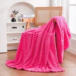 Puncuntex Hot Pink Throw Blanket 50" 60" Inches Gifts For Mom Fuzzy 3D Jacquard. Fixed Price $29.95.