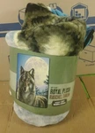 American Heritage Royal Plush Raschel Throw Moon Wolf 50 X 60 Super Soft Blanket. Fixed Price $40.00.