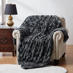 Ruched Faux Fur Throw Soft Cozy Fluffy Luxurious Couch Bed Sofa. Fixed Price $56.99.