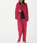 Muk Luks 3-PIECE Fleece Pajama Set With Blanket Black Spiced Plaid. Fixed Price $19.99.