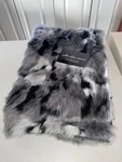 Marlo Lorenz Signature Throw Blanket 50 60 Black, White, Gray Faux Fur New. Fixed Price $30.00.