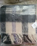 J Crew Wool-blend Blanket In Plaid Soft Ivory Fig 48"L X 61"W. Fixed Price $49.99.