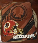 Northwest Washington Redskins Large Soft Fleece Throw Blanket 59.5 X 50. Fixed Price $24.99.