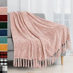 Fluffy Chenille Knitted Throw Blanket Decorative Fringe For Bed Sofa Couch Chair. Fixed Price $26.99.