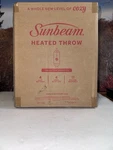 Sunbeam Printed Royal Sherpa Foot Pocket Heated Throw Electric Blanket, 50" X. Fixed Price $39.99.
