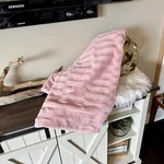 By Marlo Lorenz Pink Minky Throw Blanket 48" X 57 (2 Available). Fixed Price $27.99.